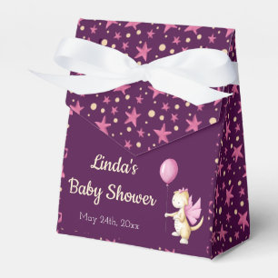 Rosa Burgunder Süßes Drachen Mädchen Baby Shower Geschenkschachtel
