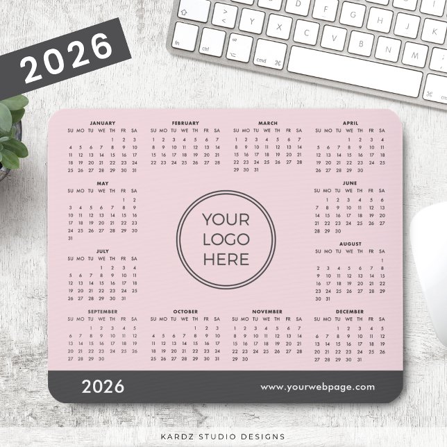 Rosa Business-Logo 2026 Kalendermousepad Mousepad (Von Creator hochgeladen)