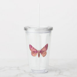 Rosa Butterfly Acryltrinkbecher
