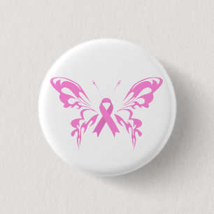 Rosa Butterfly-Brustkrebs  Button