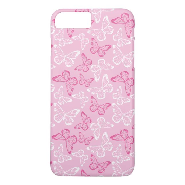Rosa Butterfly Case-Mate iPhone Hülle (Rückseite)