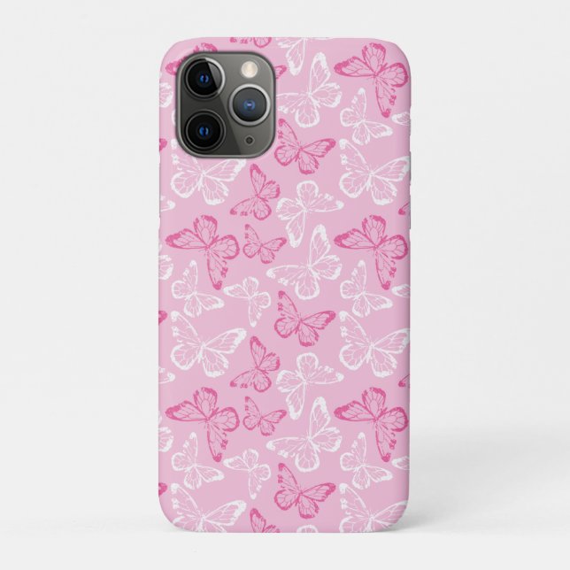 Rosa Butterfly Case-Mate iPhone Hülle (Rückseite)