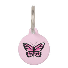 Rosa Butterfly Haustiermarke