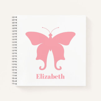 Rosa Butterfly Notizbuch
