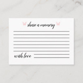 Rosa Butterfly | Speicherkarten freigeben Visitenkarte