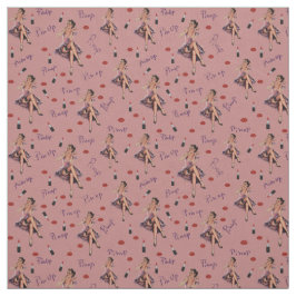 rosa Button-up-Mädchentyp Stoff