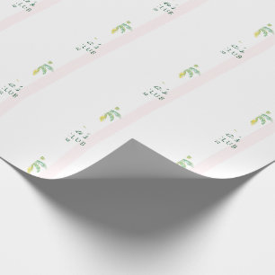 Rosa Cabana-Streifen Palm Beach Club Geschenkpapier