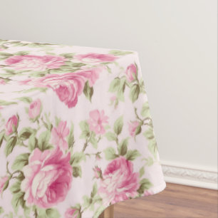 Rosa Cabbage Rose Cotattacore Tischdecke