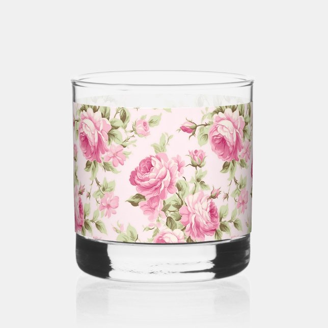 Rosa Cabbage Rose Cotattacore Whiskyglas (Vorderseite)