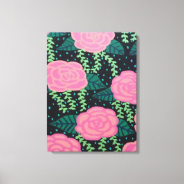 Rosa Cabbage-Rose Leinwanddruck