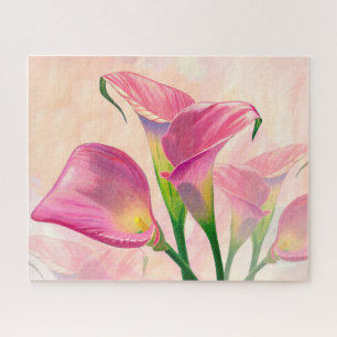 Rosa Calla-Blumen, Acrylmalerei