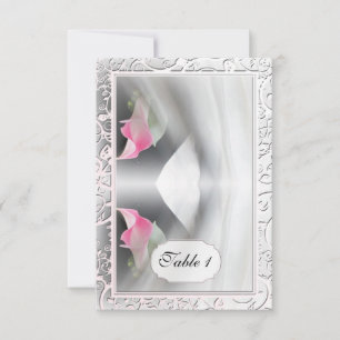 Rosa Calla-Lilie Blühen Hochzeitsplatzkarte Einladung