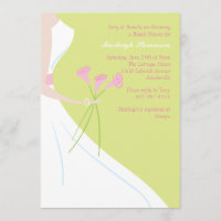 Rosa Calla-Lilien-Brautparty-Einladung
