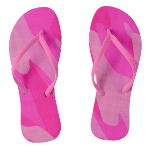 rosa Camouflage abstrakt Flip Flops