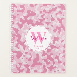 Rosa Camouflage Abstrakte Art Deco Planer