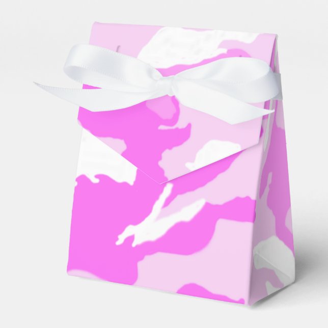Rosa Camouflage Artwork Hintergrund Geschenkschachtel (Vorderseite)