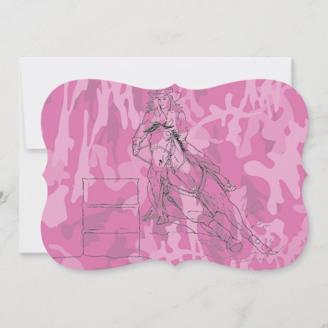 Rosa Camouflage Barrel Racer (Vorderseite)