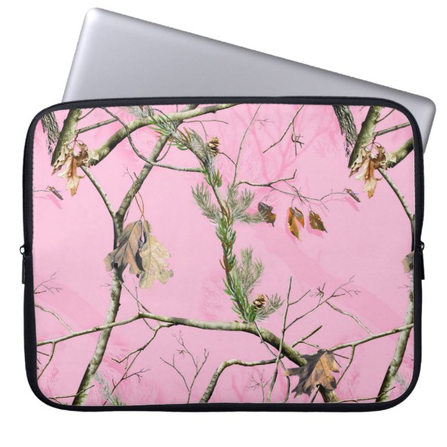 Rosa Camouflage Camouflage Jägerin 15" Notebook-Ca Laptopschutzhülle (Vorderseite)