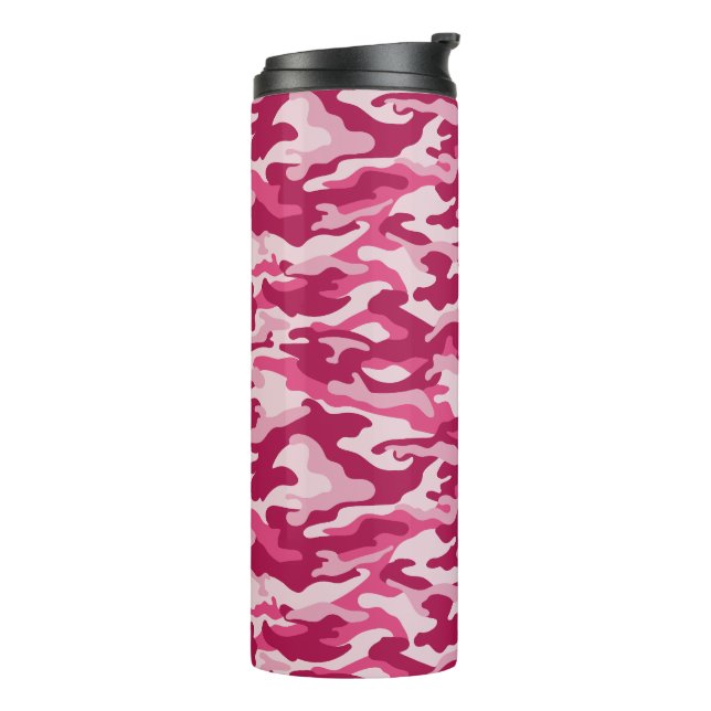 Rosa Camouflage Camouflage Thermosbecher (Nach links gedreht)
