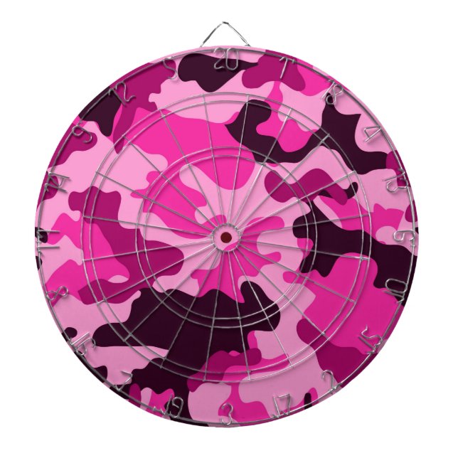 Rosa Camouflage Dartboard Dartscheibe (vorne)