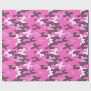 Rosa Camouflage Geschenkpapier