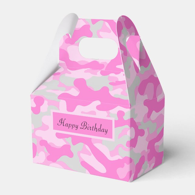 Rosa Camouflage Geschenkschachtel (Vorderseite)