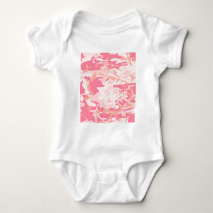 Rosa Camouflage - Girl-Camouflage Baby Strampler