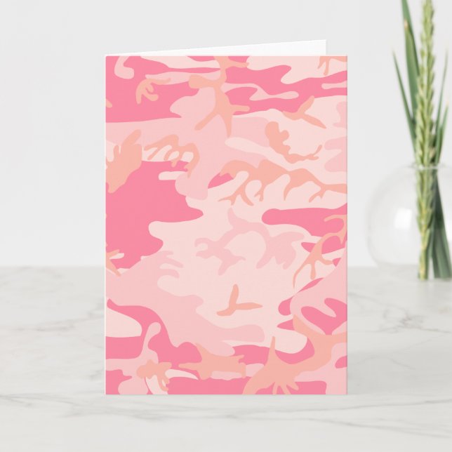 Rosa Camouflage - Girl-Camouflage Karte (Vorderseite)