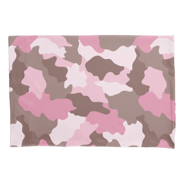 Rosa Camouflage Girly Camouflage Muster Kissenbezug (Vorderseite)