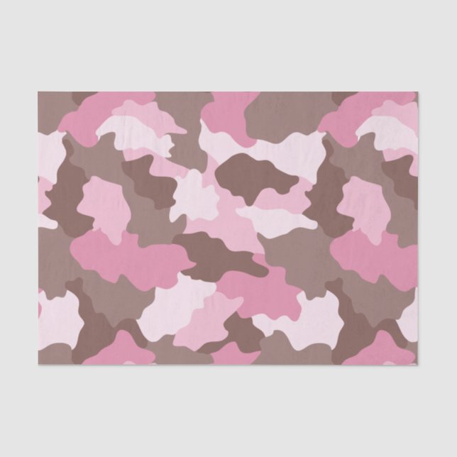 Rosa Camouflage Girly Camouflage Muster Seidenpapier (Vorderseite)