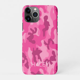 Rosa Camouflage Ihr Name Moderne Telefonzelle iPhone 11Pro Hülle