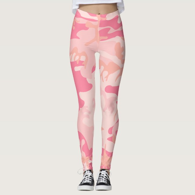 Rosa Camouflage Leggings (Vorderseite)