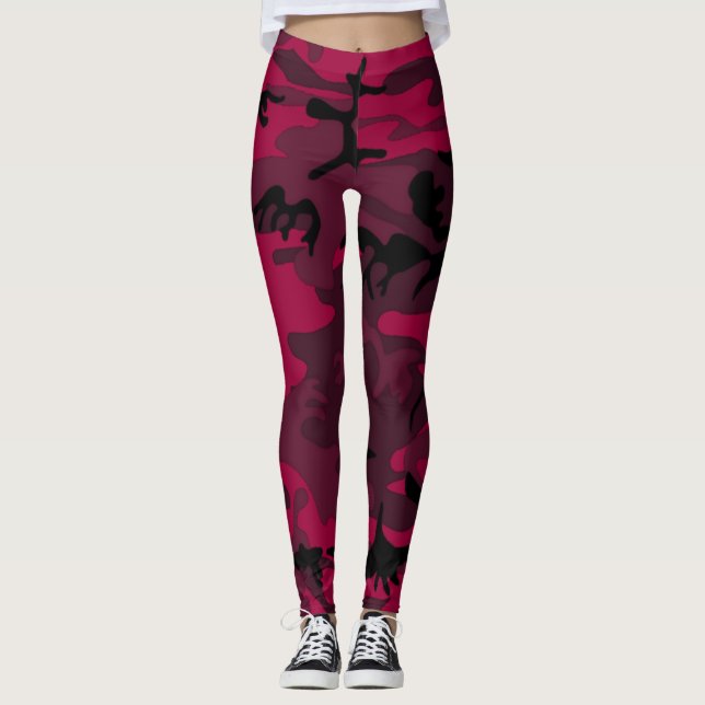 Rosa Camouflage Leggings (Vorderseite)