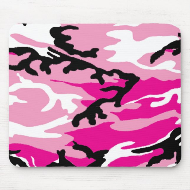 Rosa Camouflage-Mausunterlage Mousepad (Vorne)