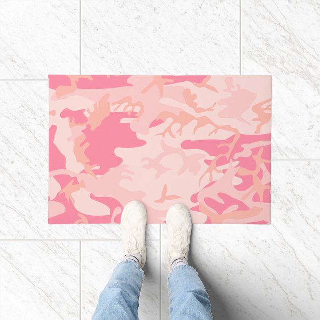 Rosa Camouflage, Militär, Armee Fußmatte (Indoor)
