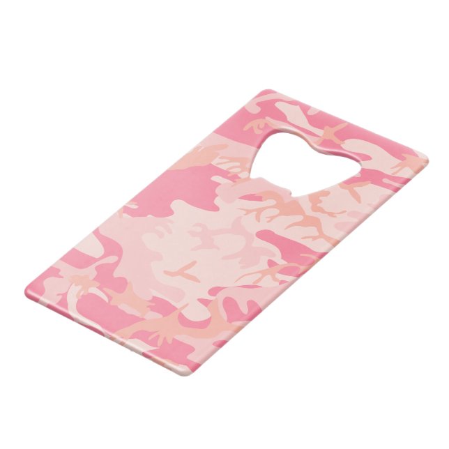 Rosa Camouflage, Militär, Armee Geldbeutel Flaschenöffner (Vorderseite Schrägansicht)