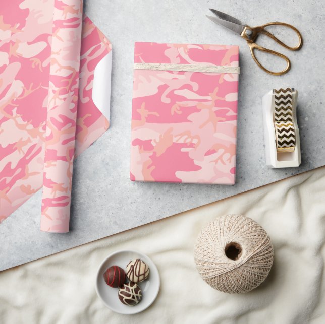 Rosa Camouflage, Militär, Armee Geschenkpapier (Kunsthandwerk)