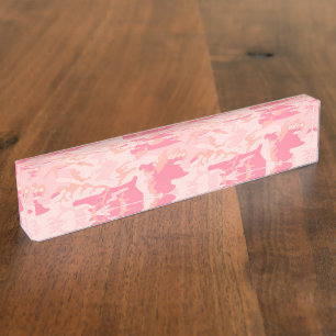 Rosa Camouflage, Militär, Armee Namensplakette