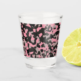 Rosa Camouflage Schnapsglas