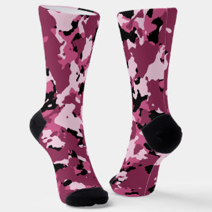 Rosa Camouflage Socken
