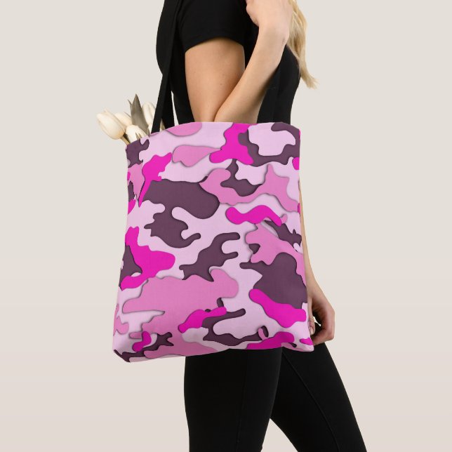 Rosa Camouflage-/Taschen-Tasche Tasche (Von Nahem)