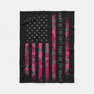 Rosa Camouflage-USA-Flagge Militärische Tarnung ab Fleecedecke