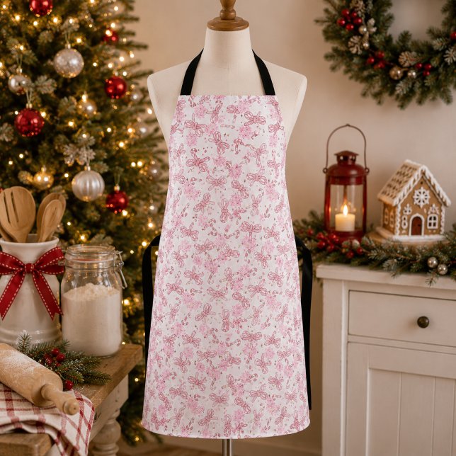 Rosa Candy Cane & Snowflake Weihnachten Schürze (Von Creator hochgeladen)