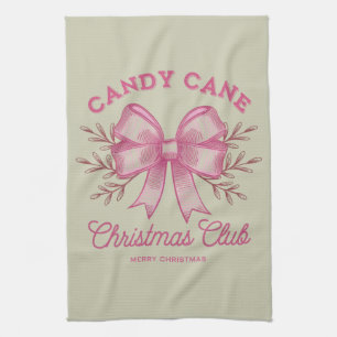 Rosa Candy Cane Weihnachtsclub Xmas Saison  Geschirrtuch