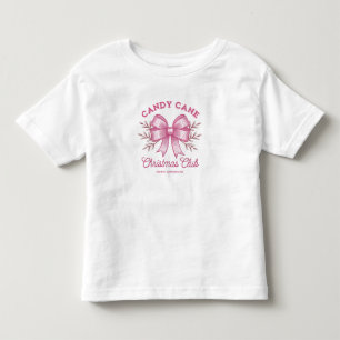 Rosa Candy Cane Weihnachtsclub Xmas Saison Kleinkind T-shirt