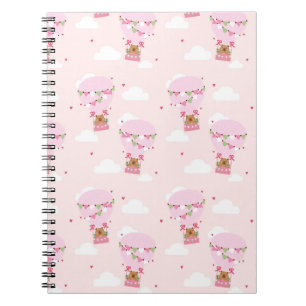 Rosa Capybara-Teddy-Ballon-Notizbuch Notizblock