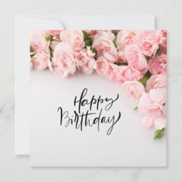 Rosa Carnation Blume Happy Birthday Card Karte