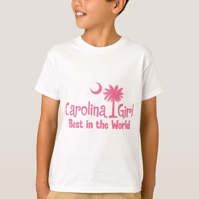 Rosa Carolina-Mädchen am besten in der Welt T-Shirt (Vorderseite)