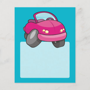 Rosa Cartoon-Auto Flyer
