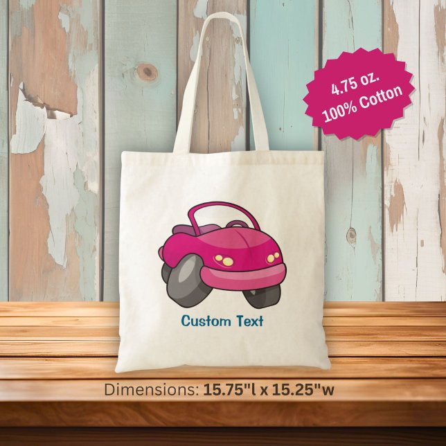 Rosa Cartoon Auto Totbeutel Tragetasche (Von Creator hochgeladen)